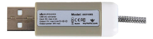 Myvolts Ripcord Adaptador Usb A 5v Dc Centro Positivo