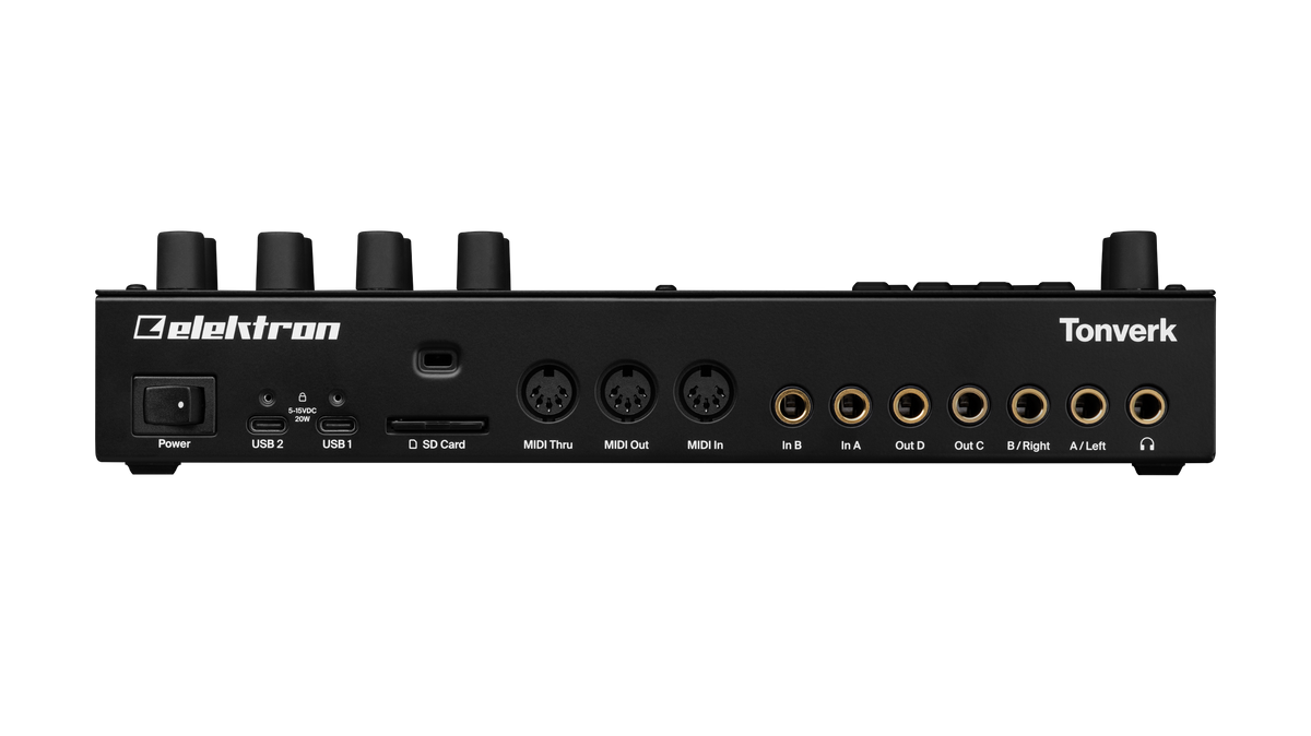 Elektron Tonverk vista trasera, conectividad y I/O