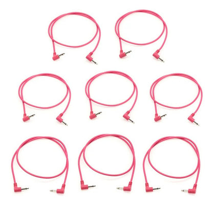 Pack 8 Cables Patch Pink Ángulo 90 Cm Modbap Modular