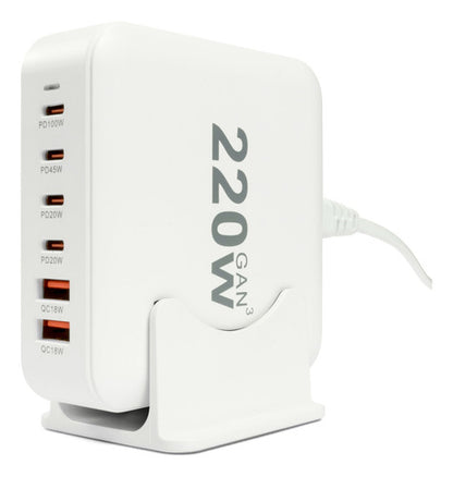 Powerhub Cargador 220w Myvolts Usb Carga Rápida Pd Qc