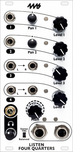 4ms Company Listen Four Quarters Módulo Eurorack, Stock.