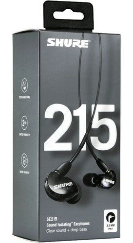 Shure Se215 Audífonos Monitoreo In-ear Color Negro Black