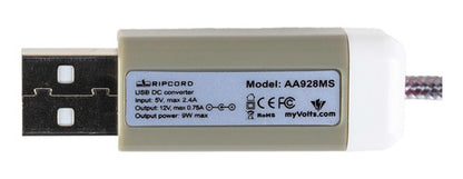 Myvolts Ripcord Adaptador Usb 12v Dc Elektron - Push 2