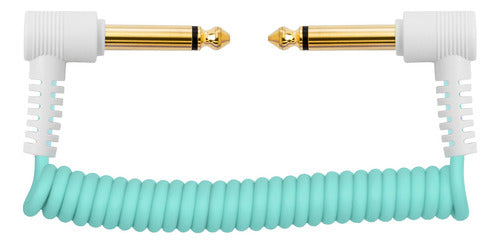 Myvolts Cable Patch Mono 6.35mm Ángulo Espiral 10 A 25cm