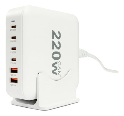 Powerhub Cargador 220w Myvolts Usb Carga Rápida Pd Qc