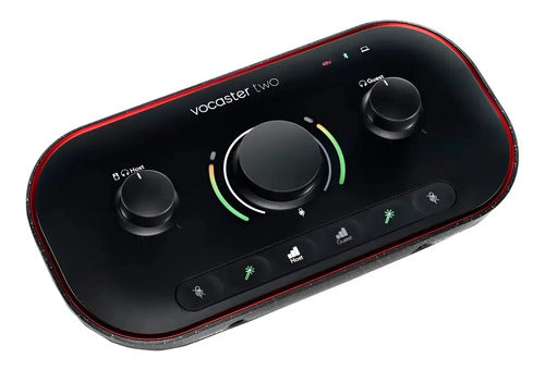 Interfaz De Audio Focusrite Vocaster Two Negra Negro