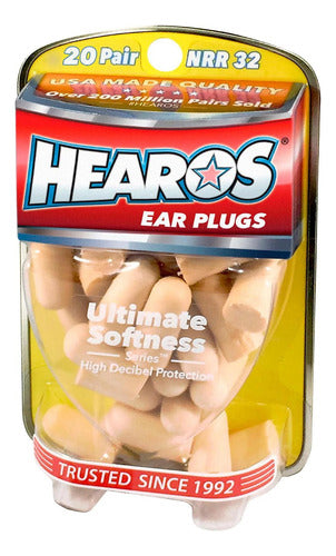 Hearos Ultimate Softness Pack 20 Protectores Auditivos Foam