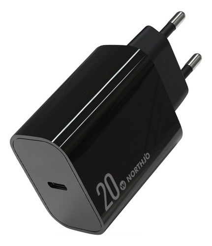 Myvolts Adaptador Pared Usb C Negro 20w Carga Rápida