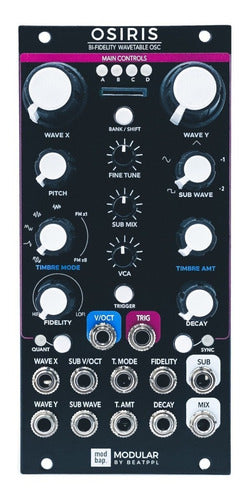Modbap Modular Osiris Oscilador Wavetable Módulo Eurorack