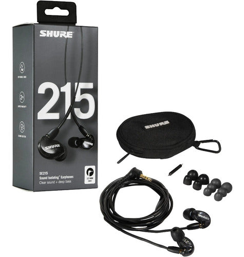 Shure Se215 Audífonos Monitoreo In-ear Color Negro Black