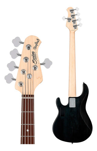 Sterling Stingray Ray5hh Bajo 5 Cuerdas Satin Black Diestro Satin Black Satinado 5