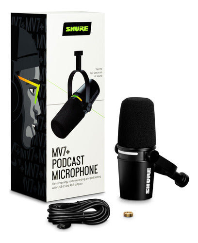 Shure MV7+ Micrófono Podcast USB/XLR - Negro