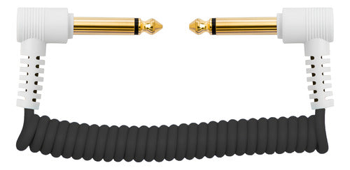 Myvolts Cable Patch Mono 6.35mm Ángulo Espiral 15 A 25cm