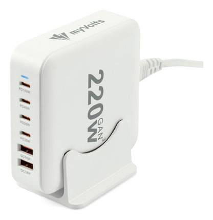 Powerhub Cargador 220w Myvolts Usb Carga Rápida Pd Qc