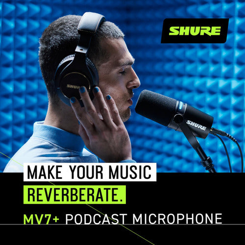 Shure MV7+ Micrófono Podcast USB/XLR - Negro