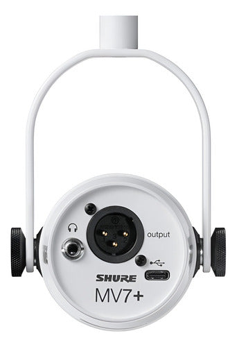 Shure MV7+ Micrófono Podcast USB/XLR - Blanco