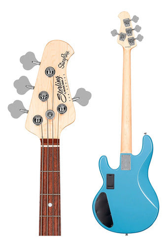 Sterling By Music Man Stingray Ray4hh Bajo Chopper Blue Diestro Chopper Blue Laqueado 4