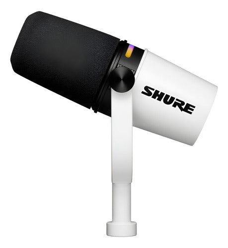 Micrófono Para Podcast Shure Mv7+ Xlr/usb Color Blanco