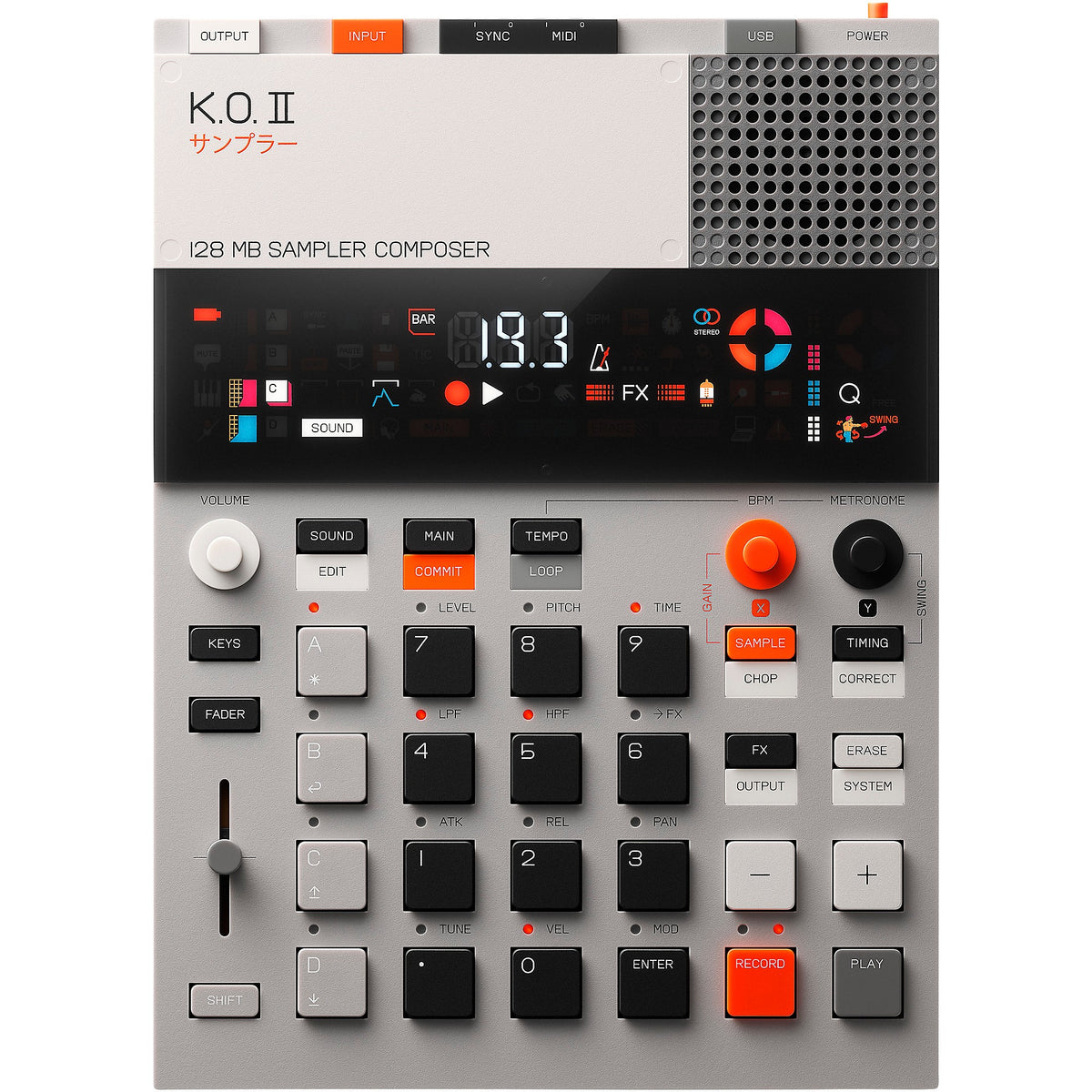 Teenage Engineering EP-133 K.O. II 128 MB vista frontal