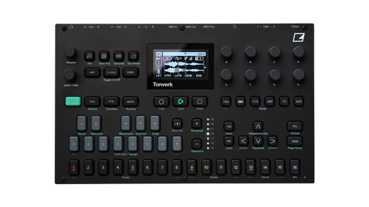 Elektron Tonverk vista superior, panel de control