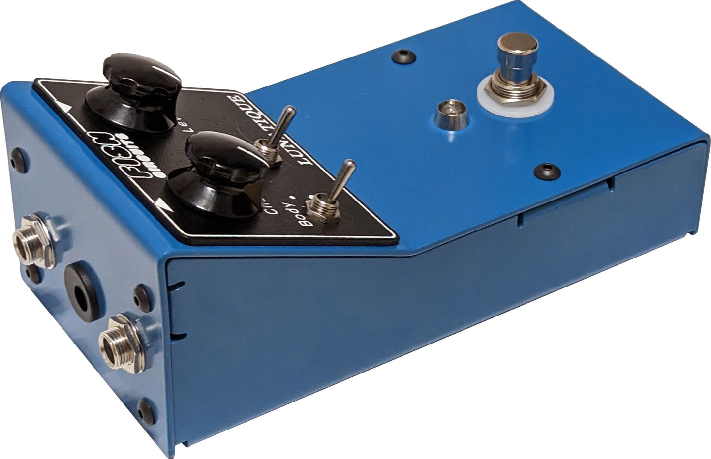 Fish Circuits Lunatique gated fuzz — vista trasera de conexiones