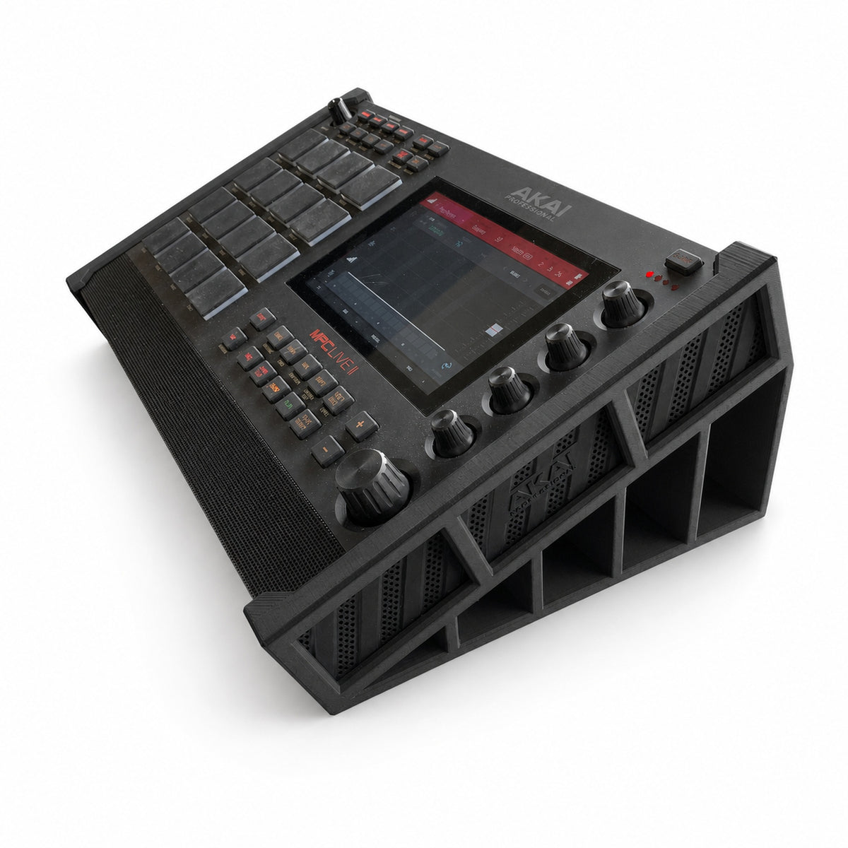 Soportes para Akai MPC Live II con el equipo montado