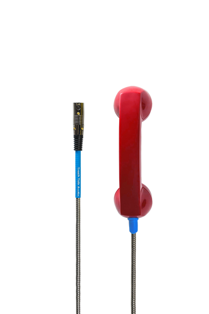 Trash Talk Audio Payphone Mic rojo, vista lateral